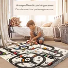 Коврик детский игровой дорожный, коврик для парковки и Ползания дорожных карт, детский игровой коврик для детей