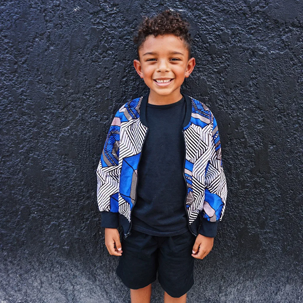 Детская куртка с длинным рукавом на молнии принтом для мальчиков осень Дашики