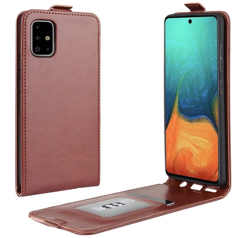Кожаный чехол на Samsung Galaxy A51 A50S A70 A71 Чехлы вертикальный Складной флип-чехол для A 50