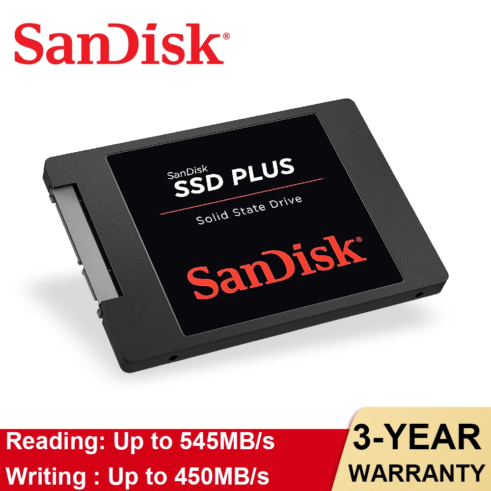 

Внутренний твердотельный накопитель Sandisk SSD Plus 240G, жесткий диск SATA III 6 ГБ/сек. 2,5 дюйма/7 мм 480G для ноутбука, ноутбука, твердотельный диск SDSSDA