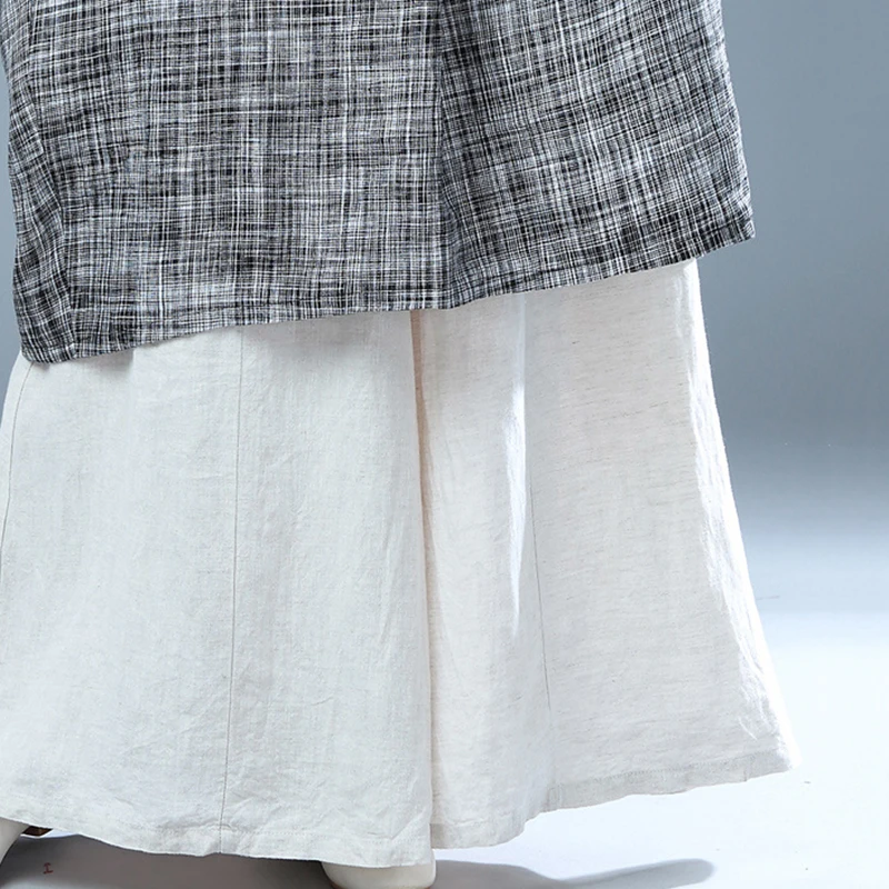 

XITAO Fashion Loose Pants Women High Waist Wide Leg Pants Flax Solid Color Wild Literary and Leisure Women Clothes 2020 DZL1895