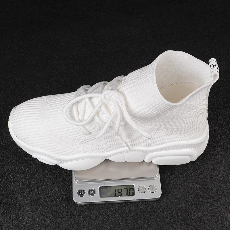 Женские высокие кроссовки повседневная сетчатая обувь на толстой подошве