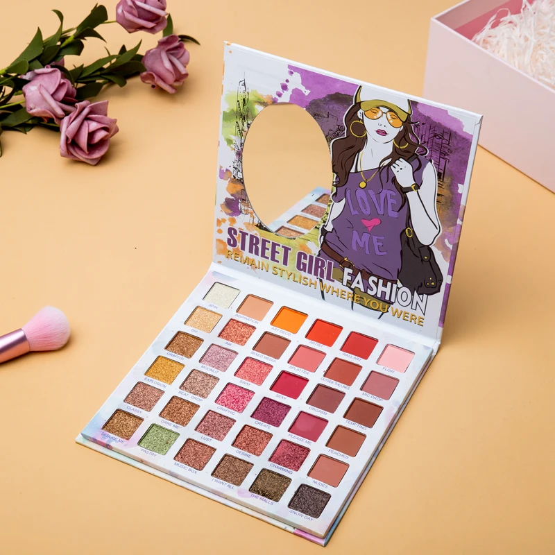 Блестящая палитра теней для век новая модная уличная девочек блестящая