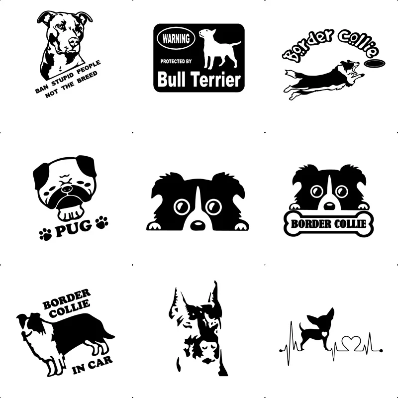 

New Design Dog Car Sticker Funny Wrap Vinyl Auto Decal Stickers To Cover Scratches For Cars Decoration Accessories