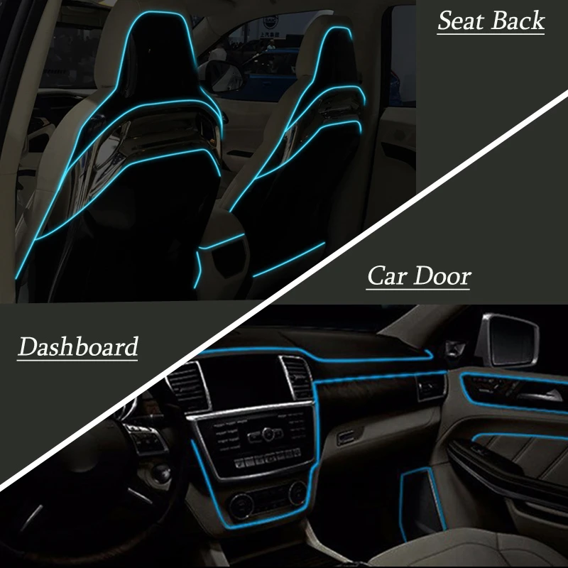 

Car Interior Lamp Neon Strip led El Cold Light sticker For BMW E46 E39 E90 E60 E36 F30 F10 E34 X5 E53 E30 F20 E92 E87 M3 M4 M5