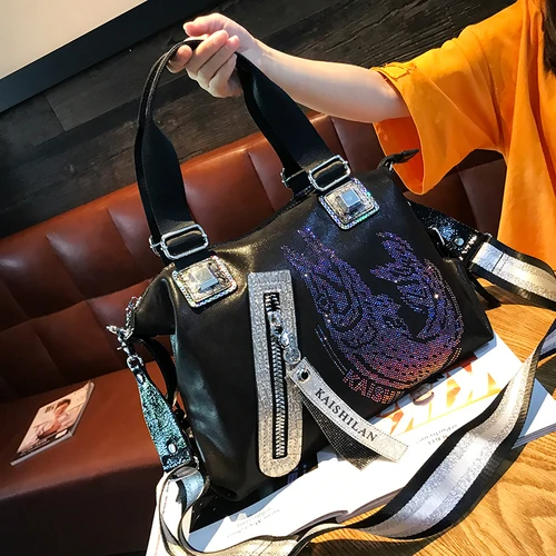 

Luxury Rhinestone Designer Handbags Tote Bag for Women Diamond Top-handle Crossbody Shoulder Satchels