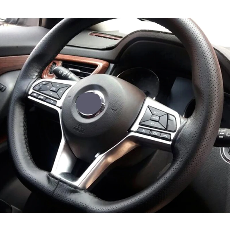 Матовая накладка на руль для Nissan Qashqai J11 2018 2019 ABS хромированные автомобильные