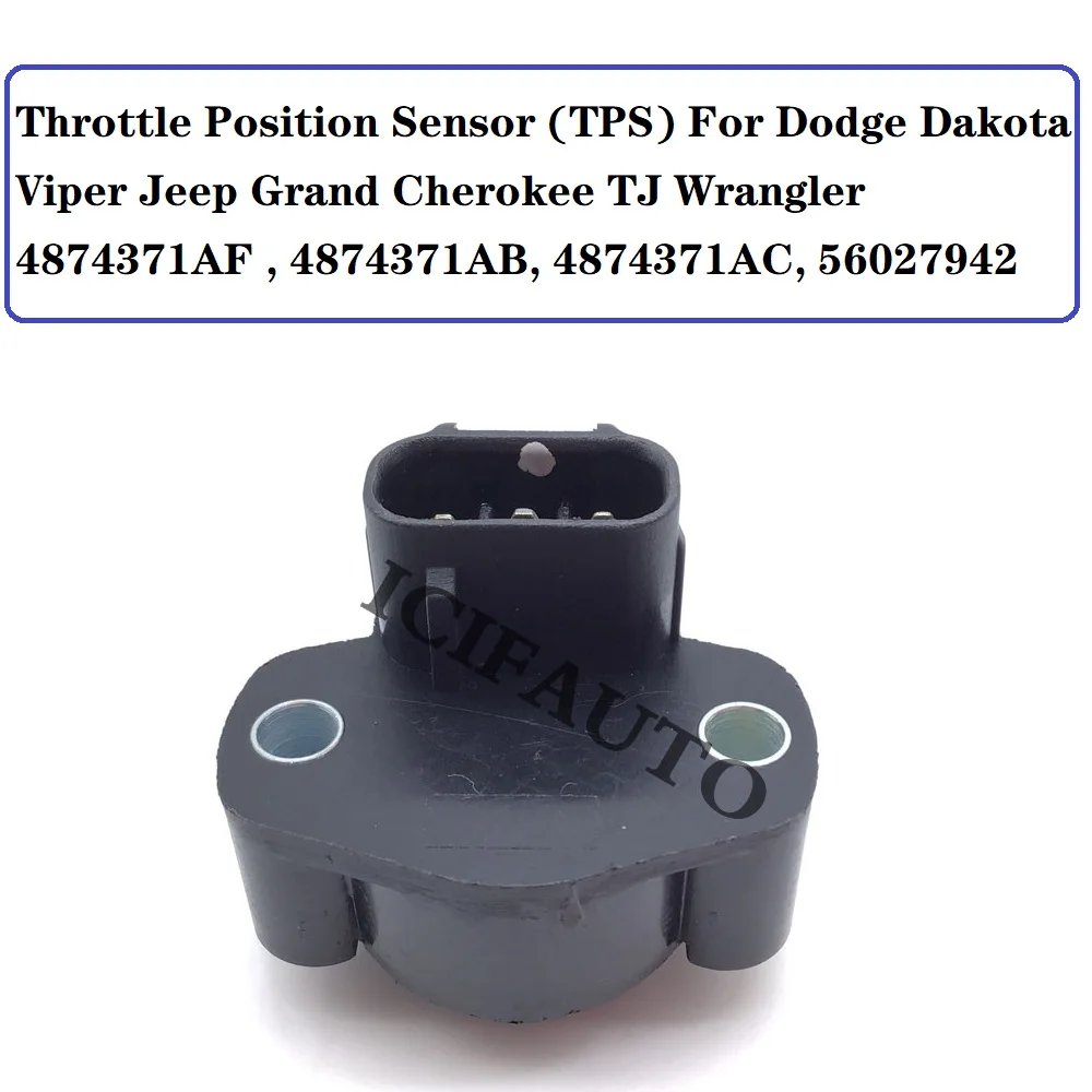 Throttle Position Sensor (TPS) For Dodge Dakota Viper Jeep Grand Cherokee TJ Wrangler 4874371AF , 4874371AB, 4874371AC, 56027942