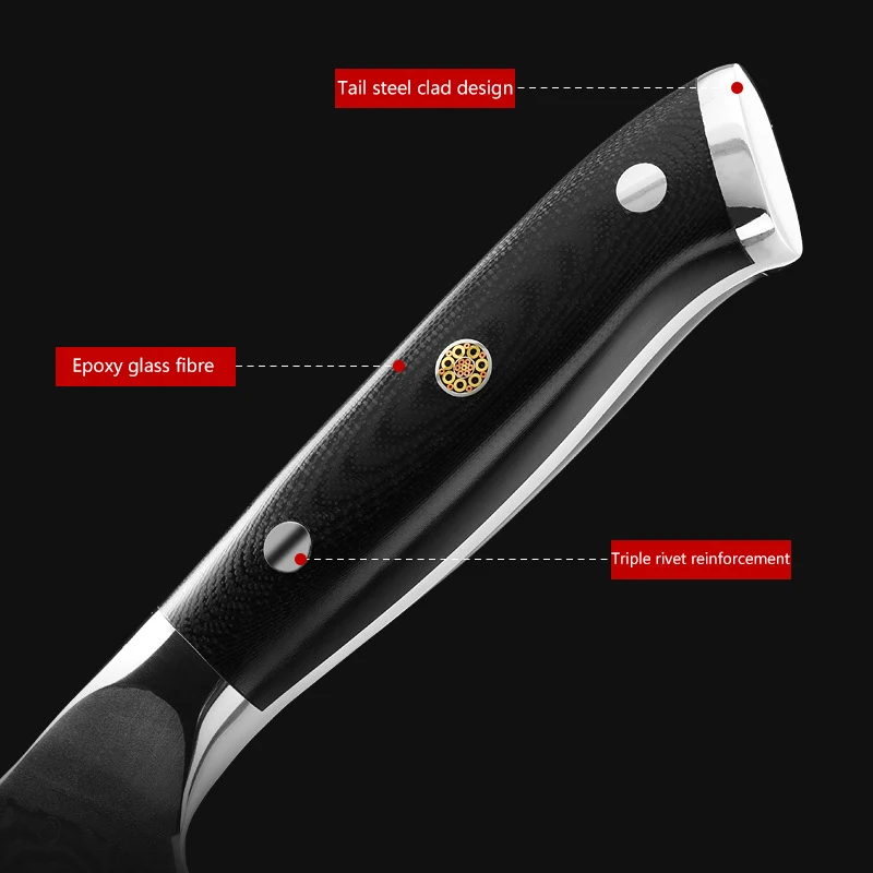 Кухонные аксессуары VG10 67 слоев дамасский стальной кухонный нож шеф-повара для