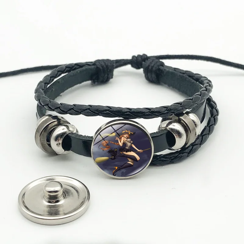 

New Rose Moon Fairy Leather Rope Bracelet Creative Jewelry Leather Rope Bracelet