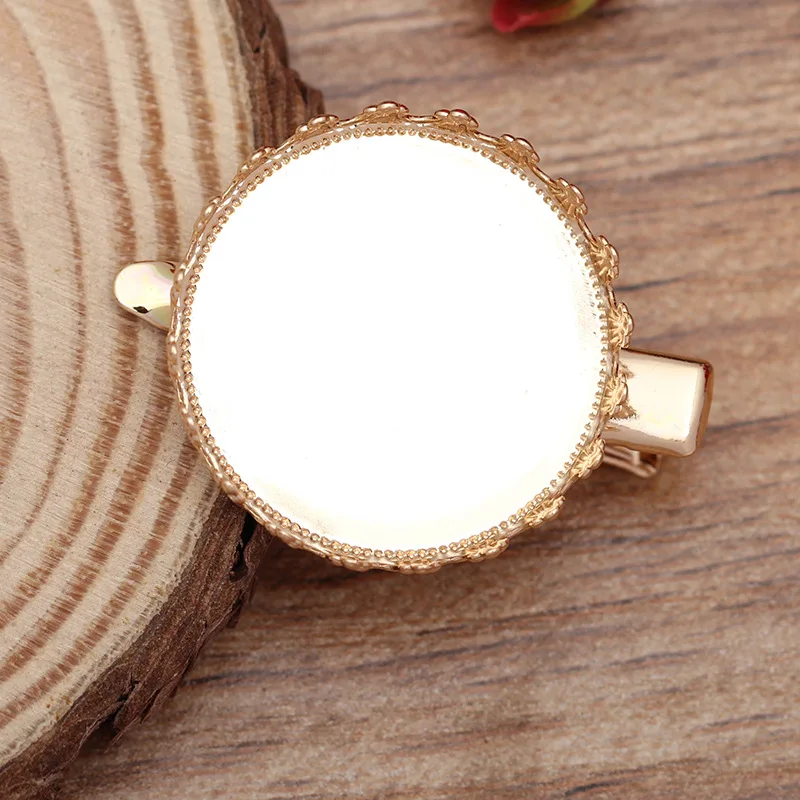 Круглая Корона 10 шт. 25 мм гнездо шпильки для волос полимерные заготовки под