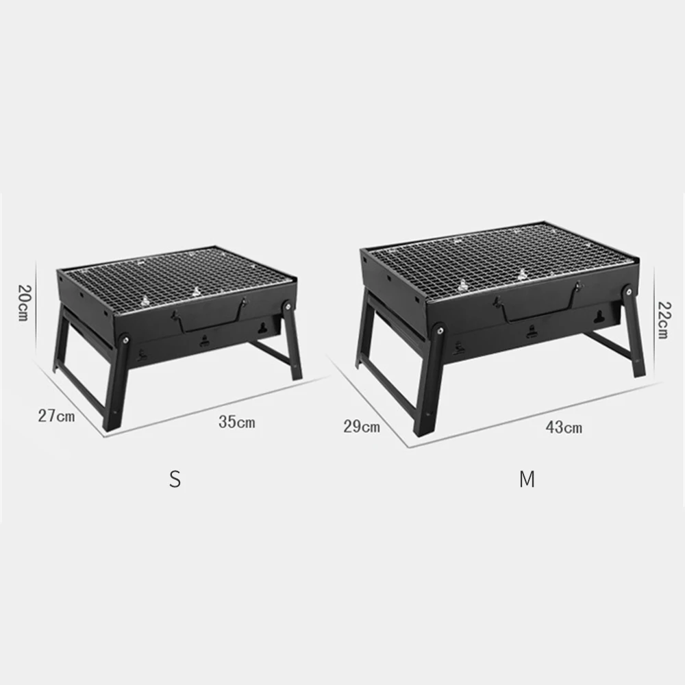 Складные Грили для барбекю ADOREHOUSE уличный портативный гриль на углях кемпинга