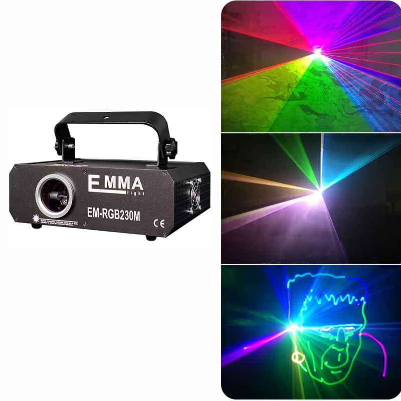 Высокомощное лазерное сценическое освещение RGB Анимация ди-джей 1 Вт ILDA | Лампы и