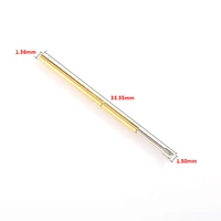 100 pcs 1 5mm brass spring test probe p100 q2 pin tip nickel plated pcb probe needle tube diameter 1 36mm probe instrument