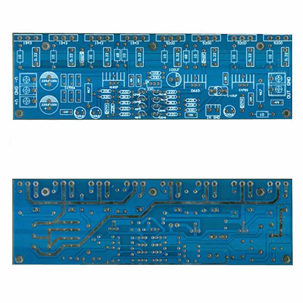 DIY PCB пустая плата моно 400 Вт Плата усилителя мощности 1943 + 5200 мощная задняя
