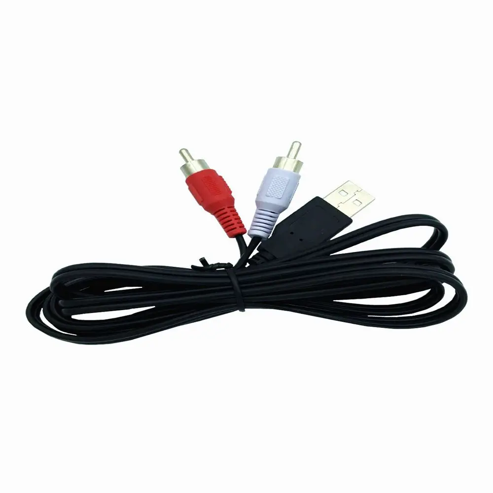 Кабель USB A Male-2 RCA Phono AV адаптер для ПК ТВ Aux аудио и видео 1 5 м | Электроника