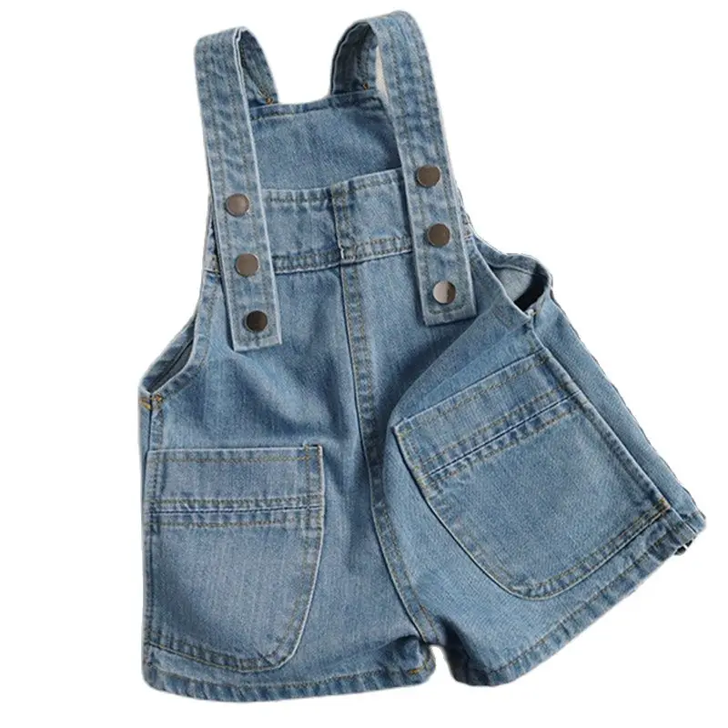 

2022 Summer Denim Suspenders Shorts Overalls Girl Clothes Jumpsuit For Kids Children's Clothing For 2-6 Yeasr