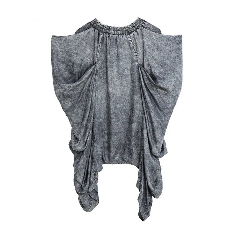 Женские Асимметричные шаровары LANMREM винтажные свободные штаны с полосками 2019