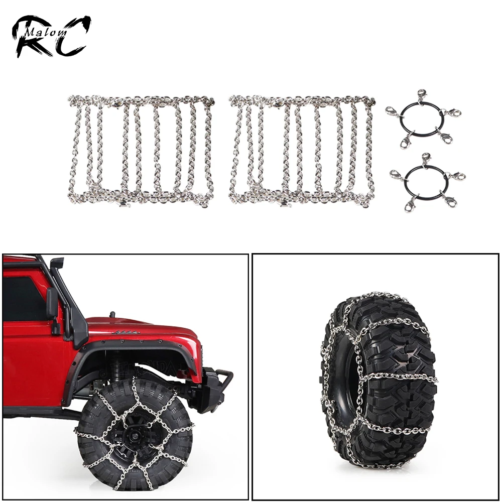 Металлические фонари для снежной цепи противоскользящие 1/10 RC Crawler Axial SCX10 90046 Traxxas