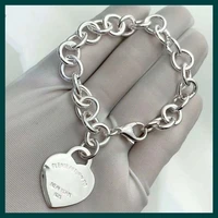 925 sterling silver minimalist bracelet womens heart of love antique handmade jewelry birthday party party gift