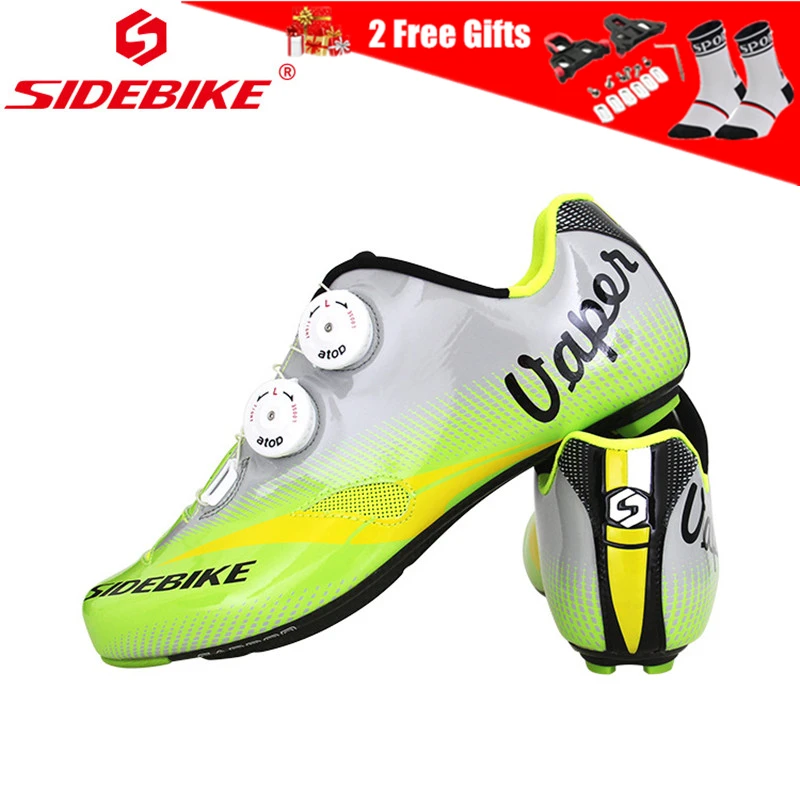 

SIDEBIKE Summer Breathable Men's Road Bike Cycling Shoes with Carbon Fiber Sole Ant-slip Self-locking Cycle Bike Racing Sneakers