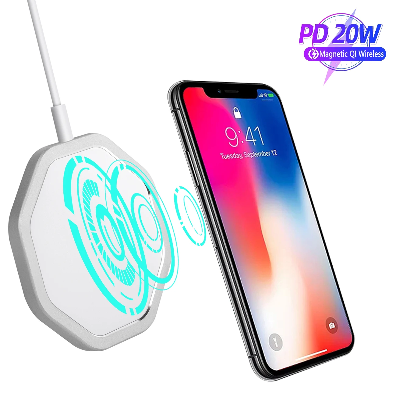 20W Qi Magnetic Wireless Charger Stand For iPhone 12 11 Pro XS Samsung S21 S20 S10 S9 Fast Charging Dock Station Phone | Мобильные