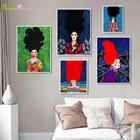 Настенная картина в ретро стиле, настенный постер в скандинавском стиле с абстрактными цветами для гостиной без рамки