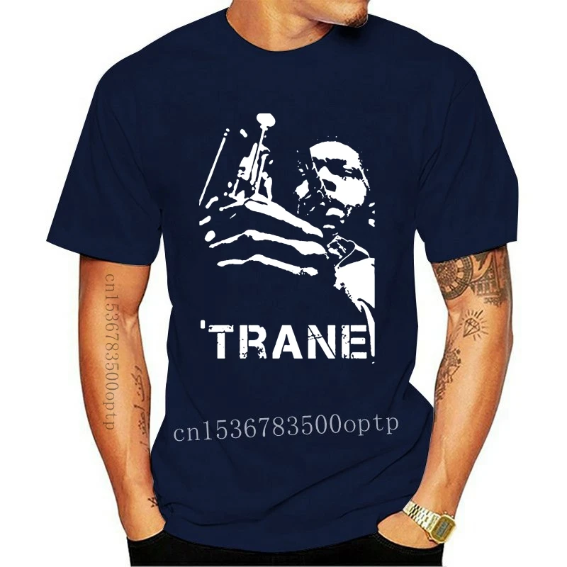 

New 100% Cotton Customrized Printed T-Shirt John Coltrane Jazz Saxophone Men's T-Shirt