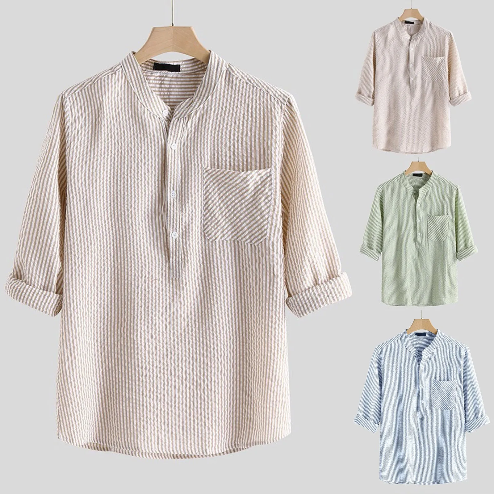 

Men's Shirts Summer Leisure Cotton Linen Long Sleeves T-shirt Top Blouse Male Vintage Plus Size Oversized 5xl Shirts Blouse