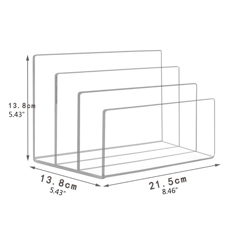 

Clear Acrylic File Holder 3 Sections Thicken Acrylic File Organizer for Desk Clear Desk Organizer Files Folder Bookends