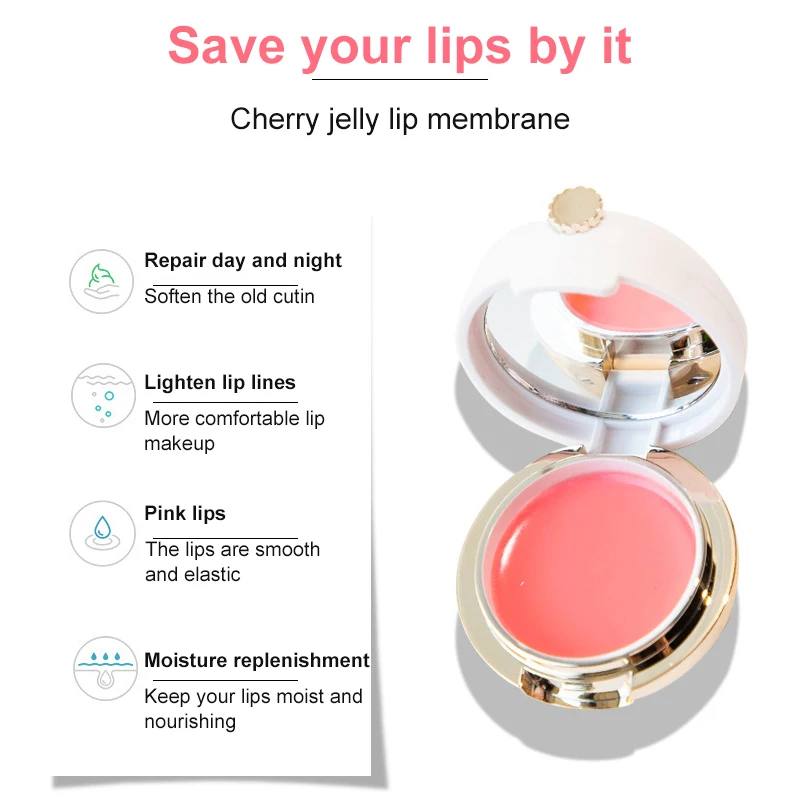 Корейская маска для губ с вишней питательный увлажняет отшелушивает линии
