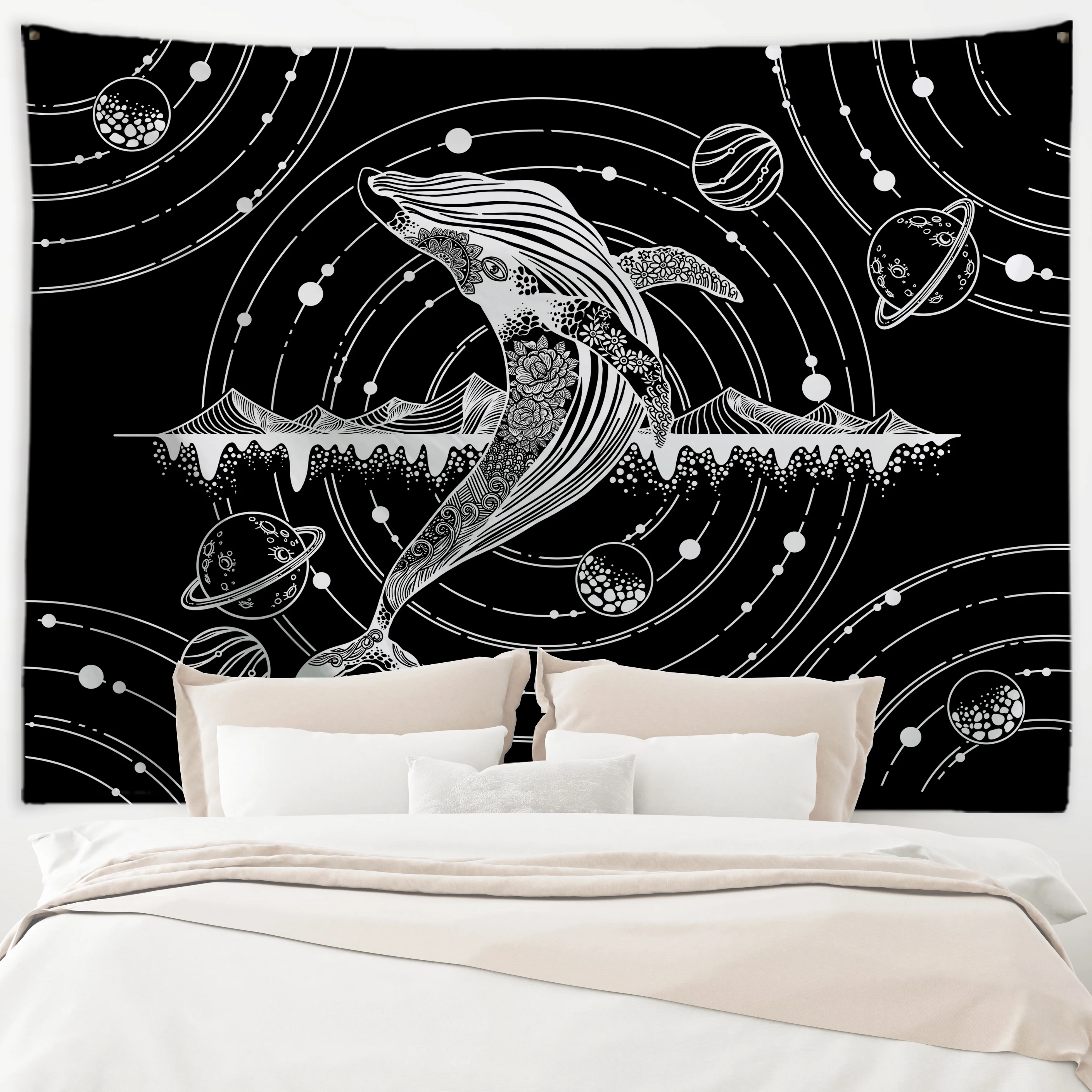 PROCIDA Cetaceans гобелен на стену искусство полиэстер ткань планета Космос тема