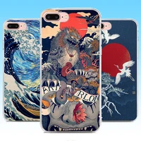 for samsung galaxy s22 ultra s22 plus a3 a03 core s20 lite 5g xcover 5 4s 4pro case soft wave art japanese phone case back cover