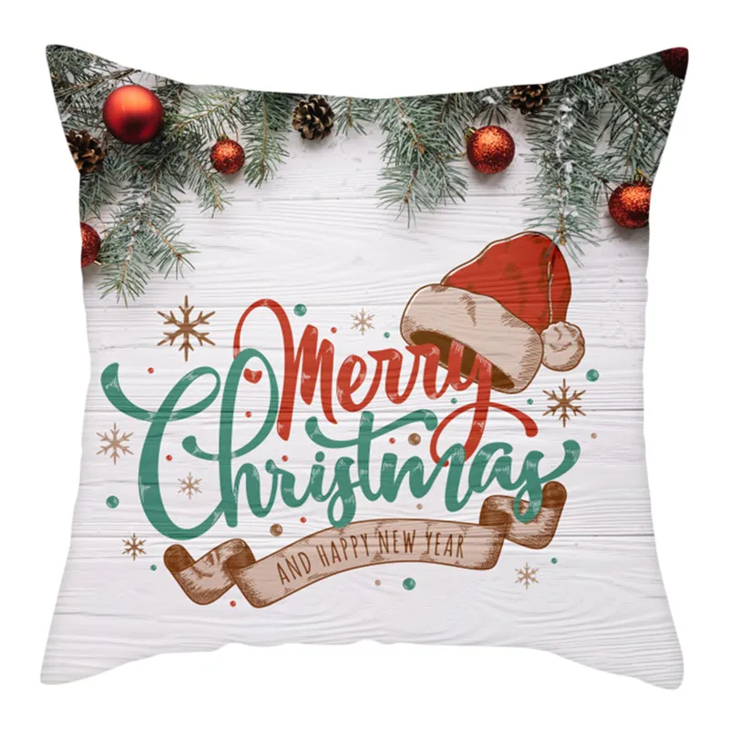 Рождественские подарочные наволочки Fuwatacchi Квадратные с Санта Клаусом домашние