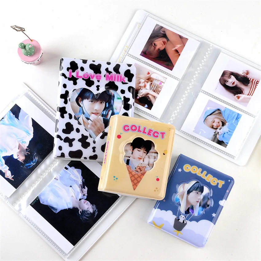 

36 Pockets Hollow Love Heart Binder Photo Album 3 Inch Kpop Idol Photocard Holder Cover Card Holder Instax Mini Collect Book