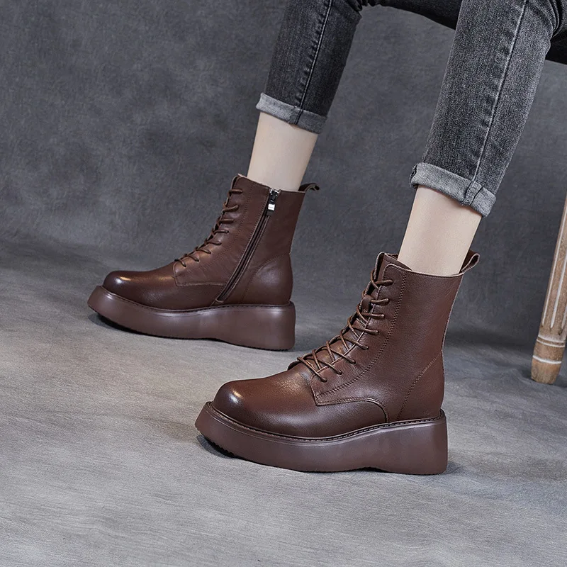 

New Boots Women Round Breathable Shoes For Women 2021 Hot Large Boot Female Brand Luxury Women's Shoes Ladies Shoes Footwear