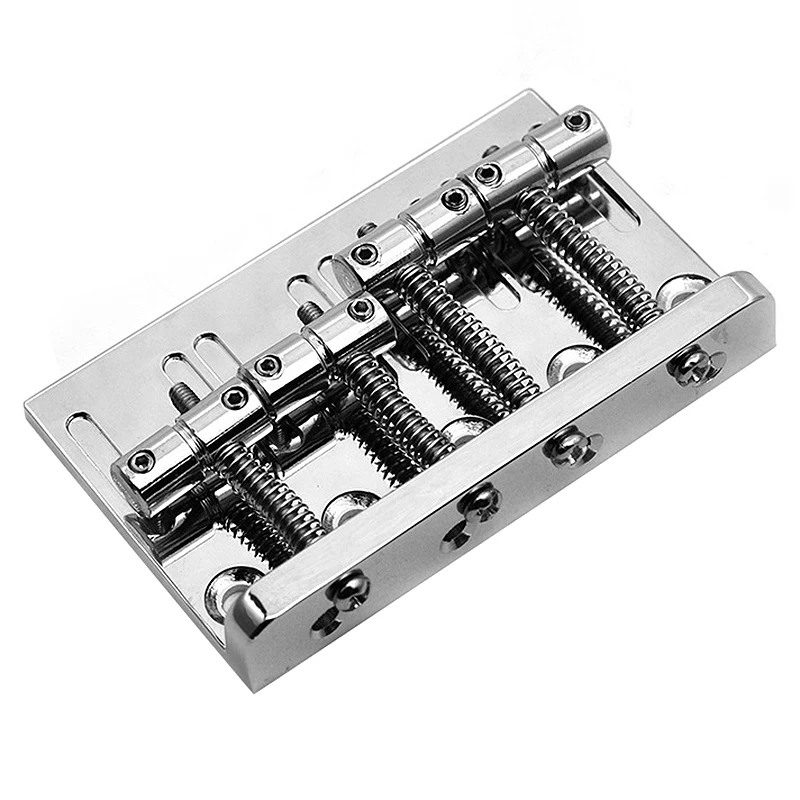 Четырехструнный гитарный мост Hardtail для Fender Precision Jazz Bass PB JB Style Chrome | Спорт и