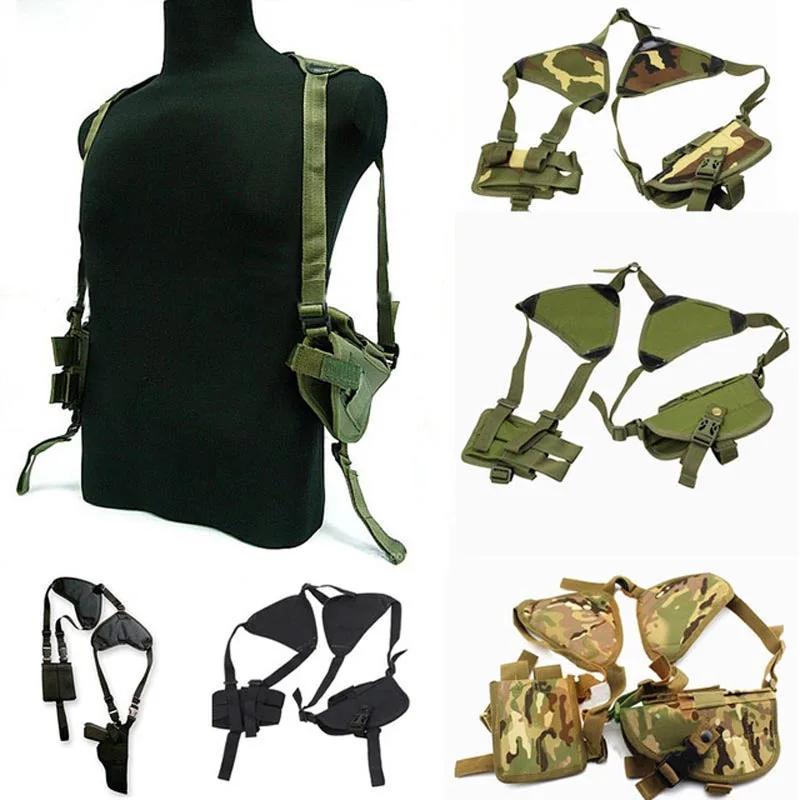 

Airsoft Shooting Concealed Police Handgun Pistol Holster Army Tactical Nylon Shoulder Holster Adjustable Carry Gun Holster Pouch