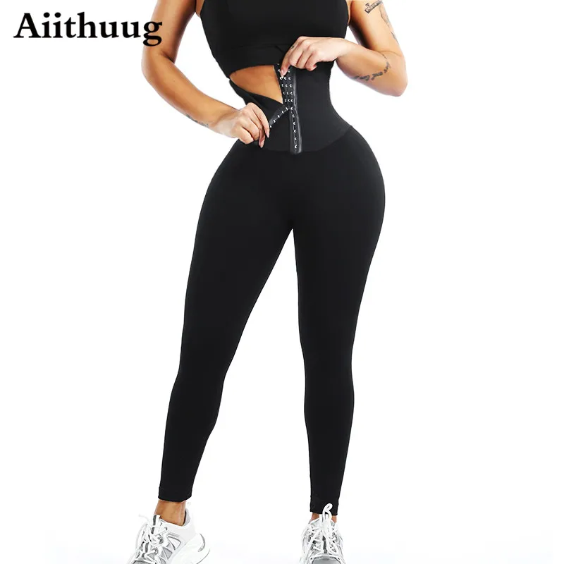 

Aiithuug Body Building Pants Waist Training Exercise Leggings Slimming Weight Loss Trousers Wemen Legging Black Leggings Fitness