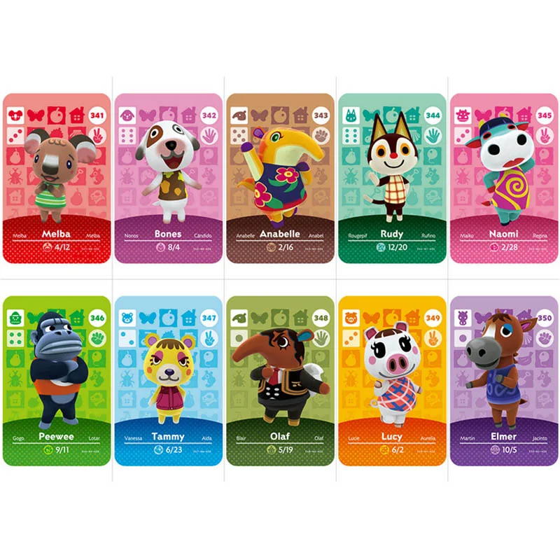 Series 4 (340 to 352) Animal Crossing Card Amiibo locks nfc Work for Switch NS Games New Leaf | Безопасность и защита