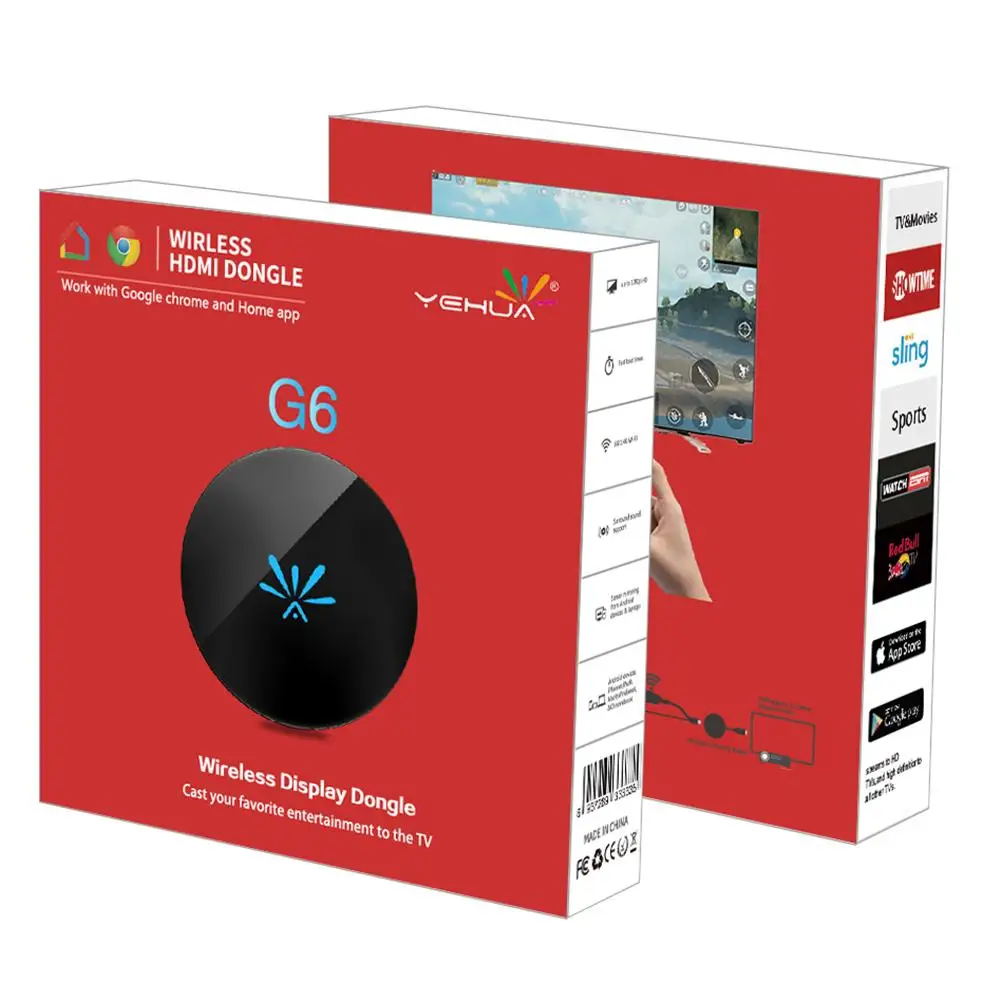 2019 Новый G6 беспроводной дисплей приемник 2 4/5G Wi-Fi 4K 1080P ТВ экран зеркальное адаптер