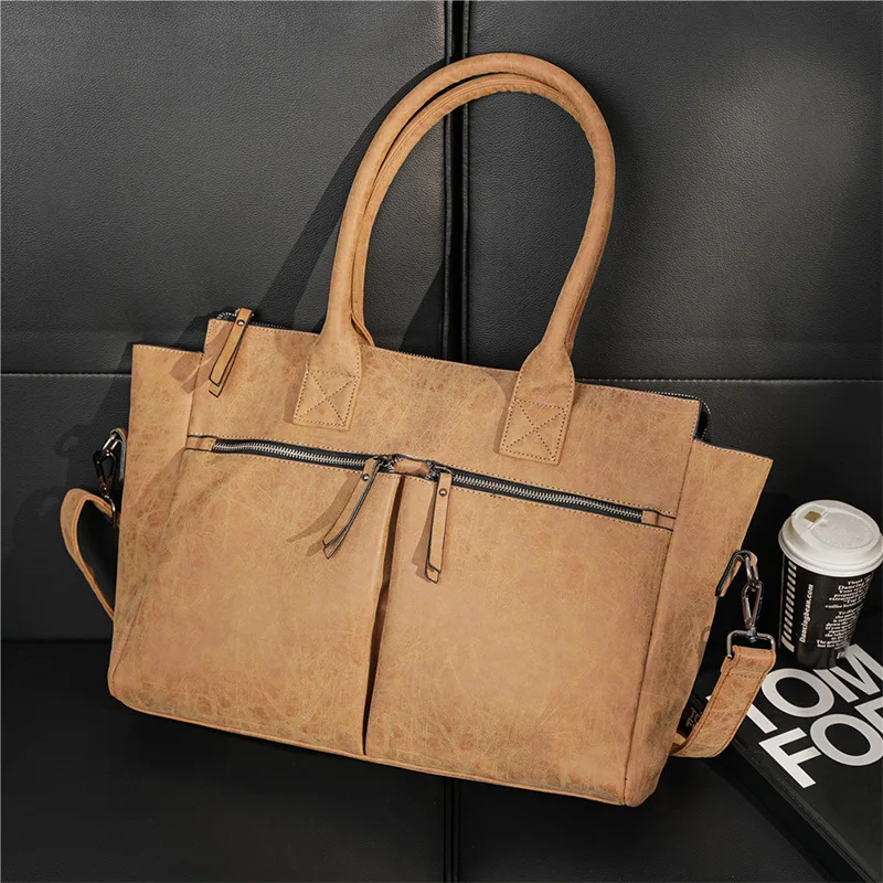 

Винтажная сумка с верхней ручкой для мужчин, вместительные сумки в Корейском стиле, мужская сумка через плечо, роскошная сумка-мессенджер ч...