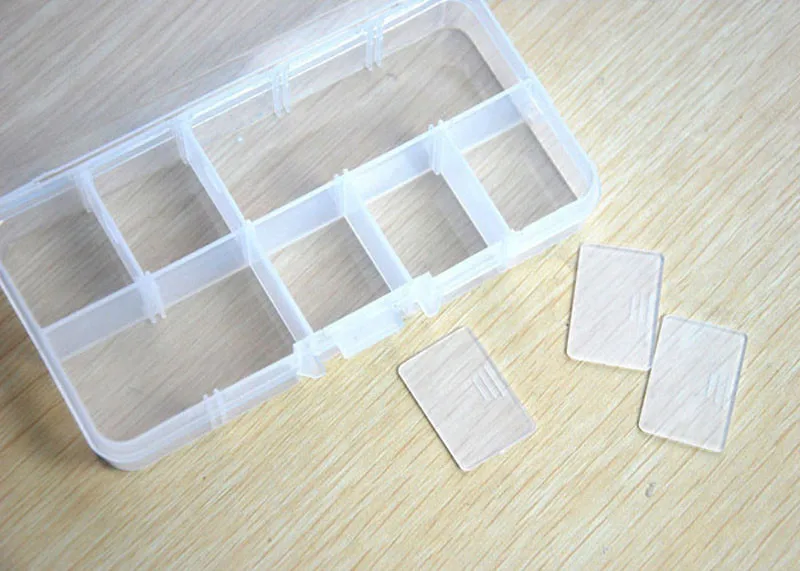 

Clothes Hangers Multi-functiona10 Grids Adjustable Jewelry Beads Pills Nail Art Storage Box Case Practical Jewelry Earring Case