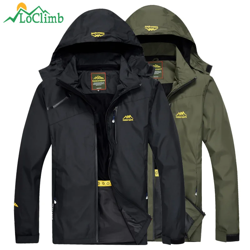 

LoClimb Camping Hiking Jacket Men Outdoor Sports Coat Climbing/Trekking/Fishing Men's Windbreaker Man Waterproof Jackets AM255