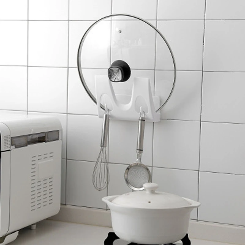 Кухонные аксессуары настенная пластиковая полка для крышек держатель