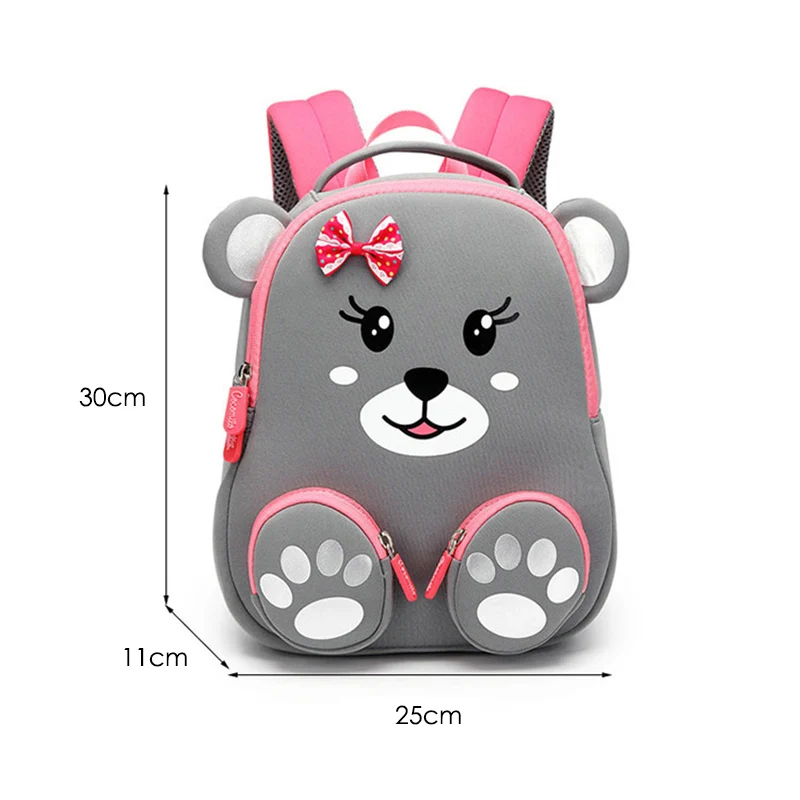Модный детский школьный рюкзак для девочек, 3D милый медведь, школьные сумки, милые животные, дизайнерские детские рюкзаки, Детская сумка Escolares - Цвет: 2