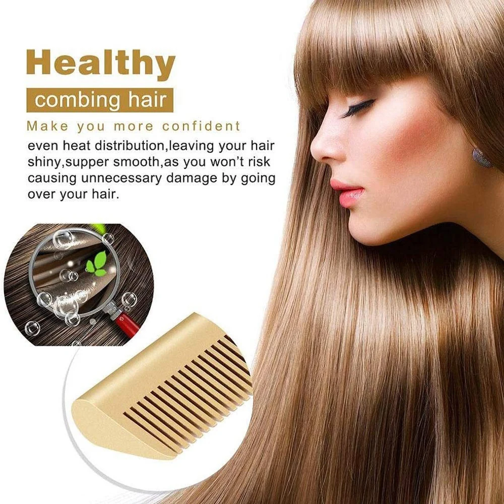 

2 in 1 Hot Comb Straightener Electric Hair Straightener Hair Curler Wet Dry Use Hair Flat Irons Hot Heating Comb For Hair