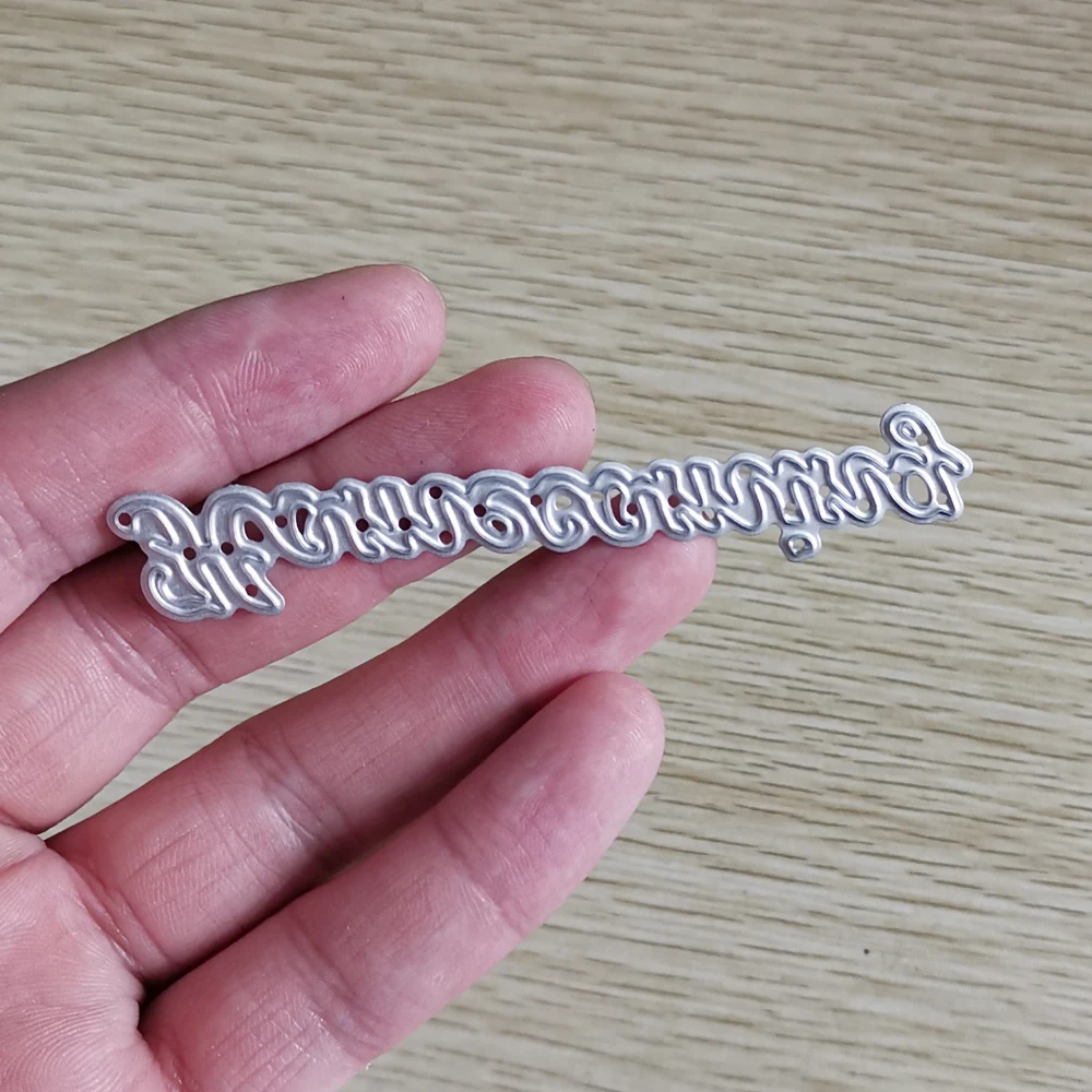 Металлические Вырубные штампы и прозрачные Вдохновляющие Слова Скрапбукинг для