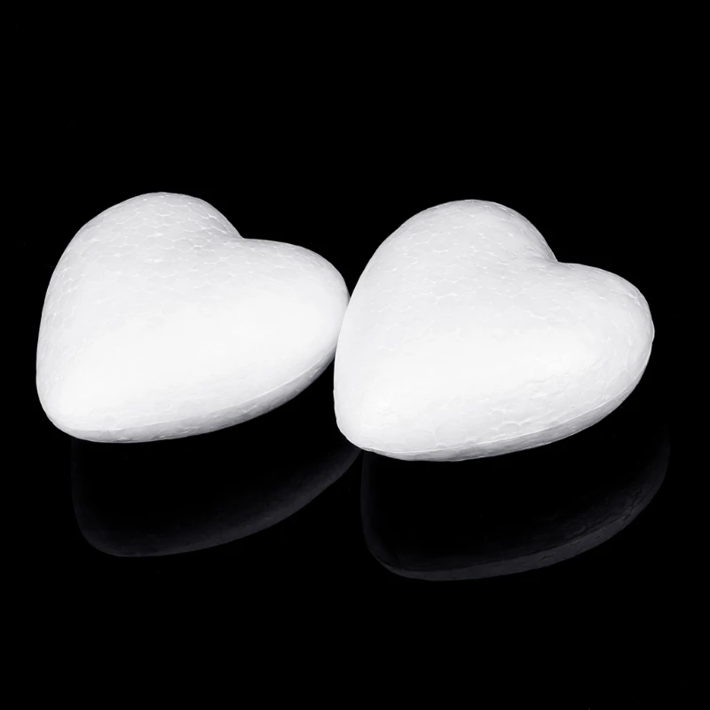 Белые поролоновые Свадебные украшения в форме сердца Аксессуары для праздников