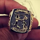 Кольцо мужское и женское, в стиле панк-рок, с золотыми буквами